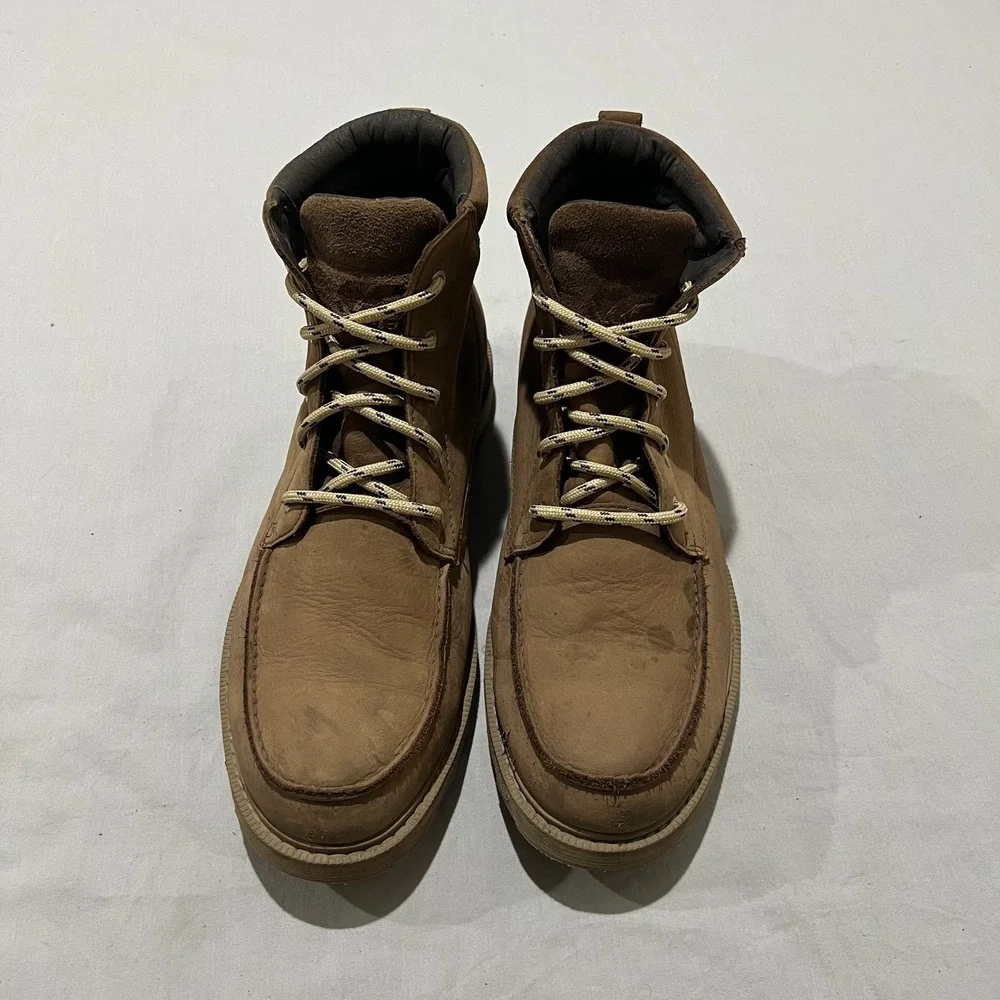 Sorel Mens Brown Leather Madson II Moc Toe Waterproof Lace Up Outdoor Boots 12